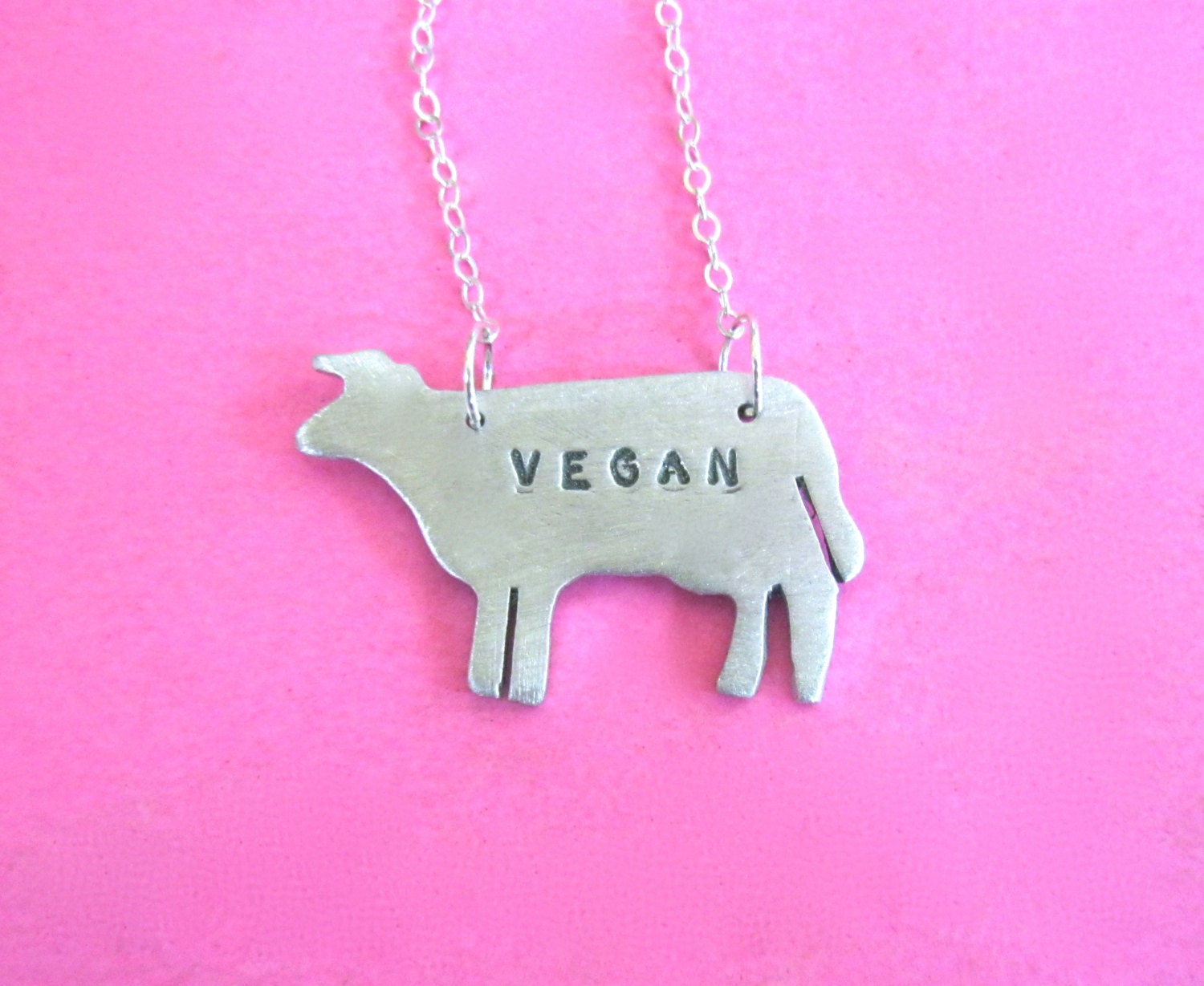 Vegan Cow Pendant