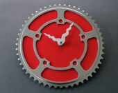 bicycle clock - vintage red