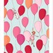 Children's Wall Art Print - Balloons - 8x10 - Girl Kids Nursery Room Decor