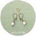 Antiqued Brass and Pearl Earrings