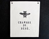 CHAMBRE DE BÉBÉ plaque (bee).