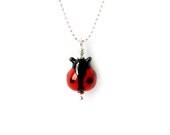 Lady bug necklace