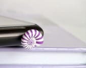 Seashell iPhone Plug - Faux Seashell Phone Charm - iPhone, Samsung Galaxy S3 S2 Accessories, Smart phone Accessories