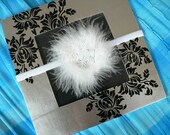 Feather Snowflake Headband - White Marabou Embellished Glitter Snowflake Headband - Made to match the Tiara's Boutique Snowflake Tutu