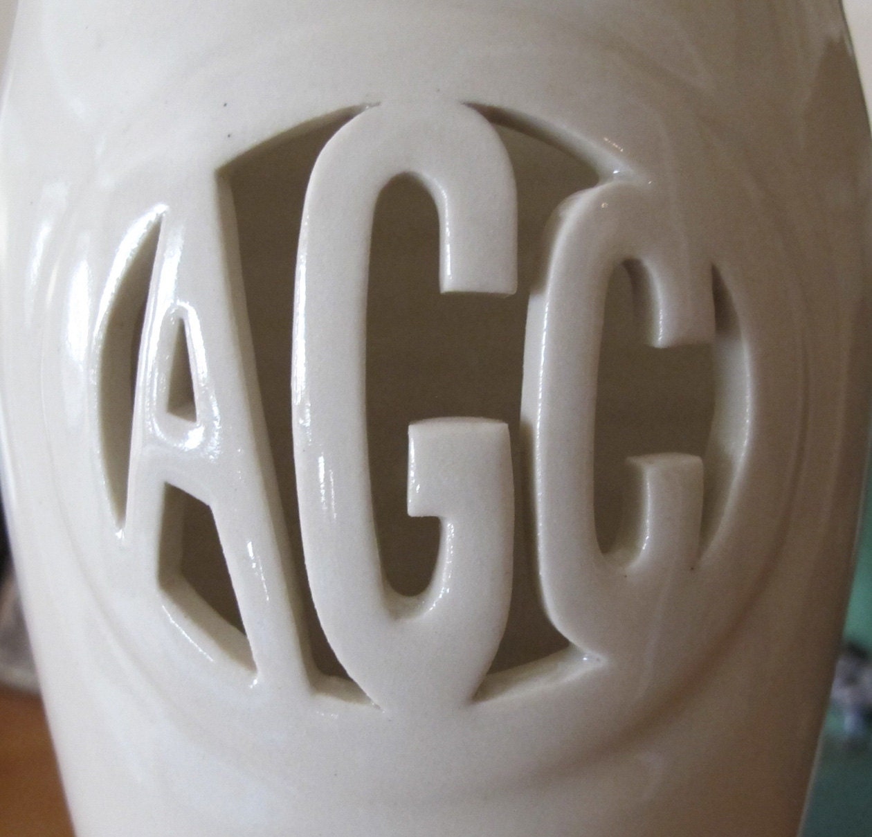 INFO ON .... Custom Monogram Vase - Wedding, commitment ceremony / bridesmaid gift - handmade to order