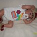 Baby girls BOW SET crocheted bow hat with matching booties, bone and autumn red color