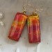 Dichroic Earrings, Glass Earrings, Fused Jewelry, Dangle, Gold Filled