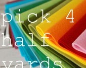 Wool Blend Felt Yardage Choose 4 Half Yards