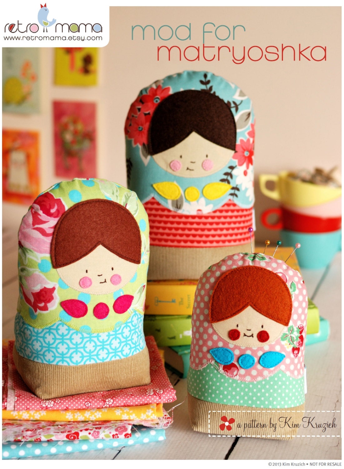 Mod for Matryoshka PDF Sewing Pattern Babushka Russian Dolls Instant Download