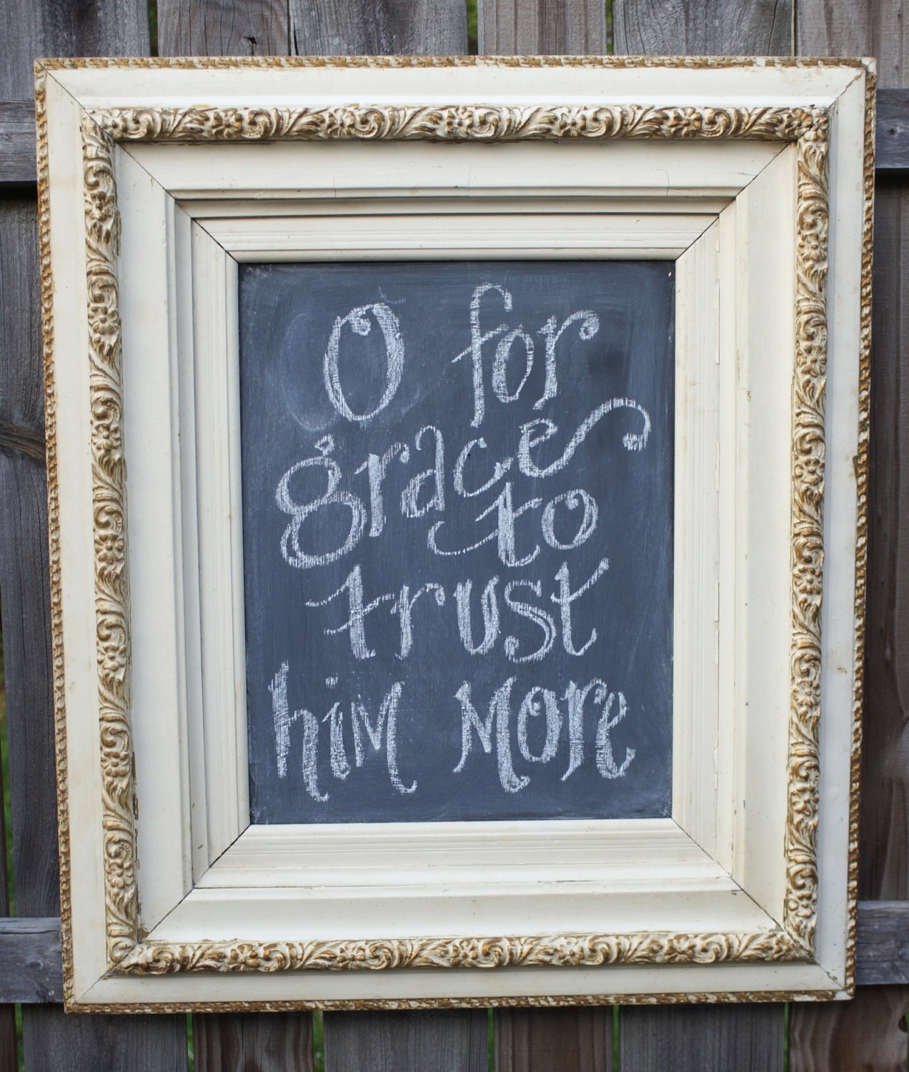 Vintage Cabinet Chalkboard Quote of the Day Scripture by kijsa