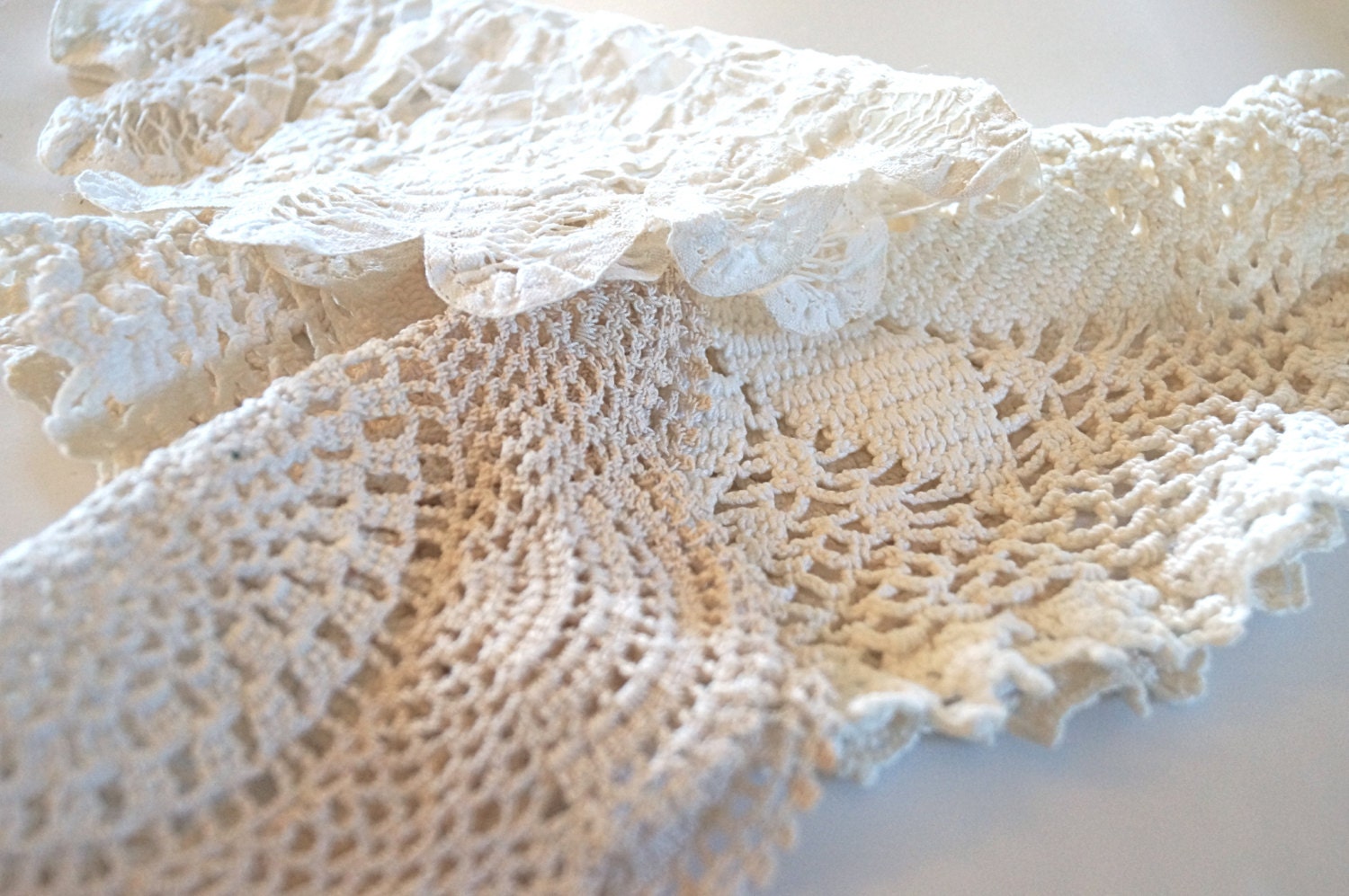 Set of Three Vintage Doilies