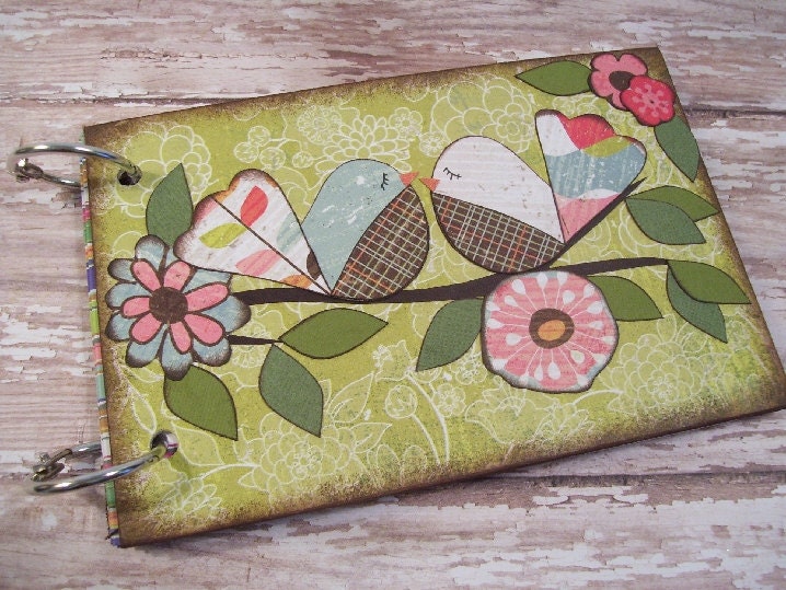 Decoupaged  Recipe Book or Recipe Binder or Recipe Album -  4x6 - Sturdy Chipboard - Kitchen Organization, MADE To ORDER