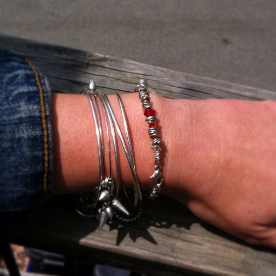 Swarovski Crystal and Chain Bracelet