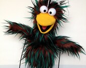 Bird Puppet - Green Stripe