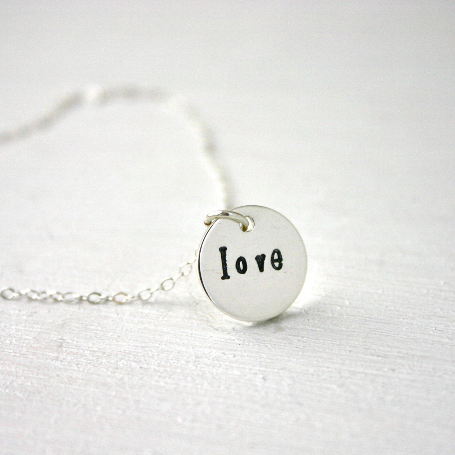 Sterling silver name or love necklace
