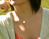 Personalized necklace - 24k gold and sterling silver Initial necklace