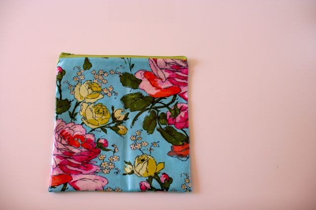 Oilcloth zip pouch