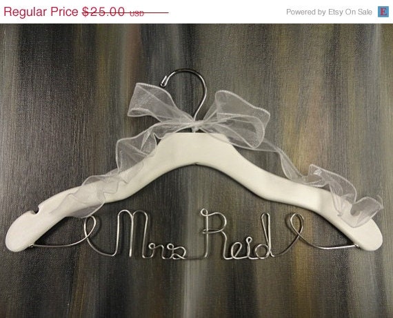 20% OFF SALE White Wedding Dress Hangers Bridal Accessories Bridal Hangers Bride Coat hanger Personalized Hangers Bridal Photo Props