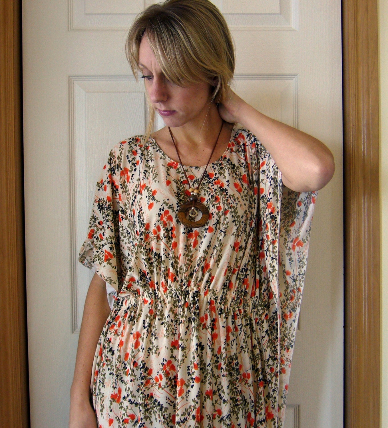 Beach Coverup Caftan Dress size small to medium