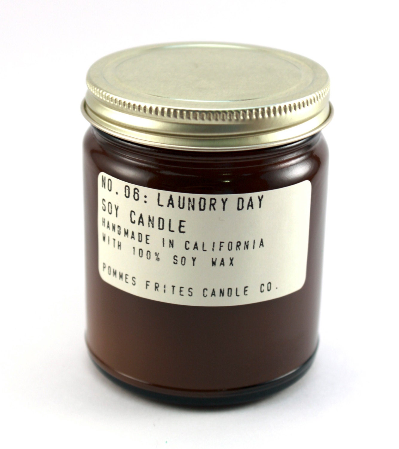 no. 6: laundry day - 8 oz soy wax candle - apothecary style jar - hand poured container candle - clean cotton