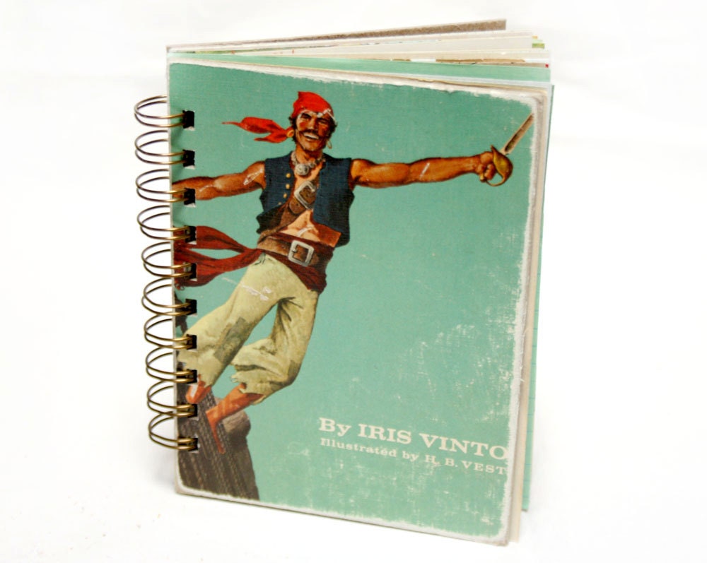 Shiver Me Timbers - Wire-Bound Recycled Art Journal