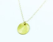 OVAL - Small Oval Gold Filled Disc Charm 14K Gold Filled Necklace - Simple Lovely Everyday Jewelry Gift For Her