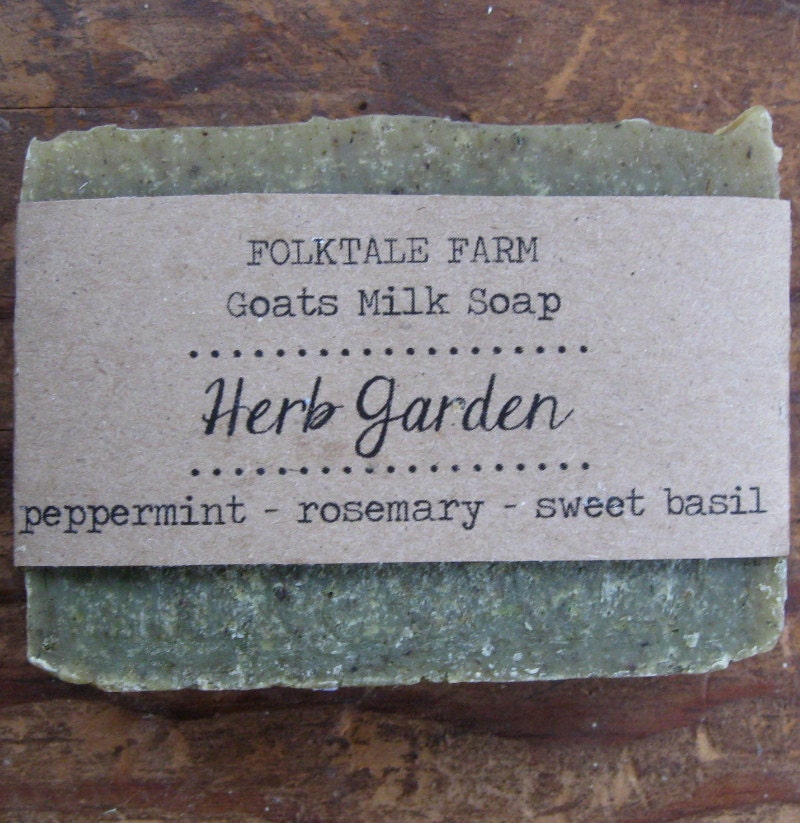 Herb Garden - goat milk soap with peppermint, rosemary, & sweet basil