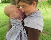 Ring Sling Baby Sling/Carrier - Pure Dupioni Silk Silver Gray - DVD included