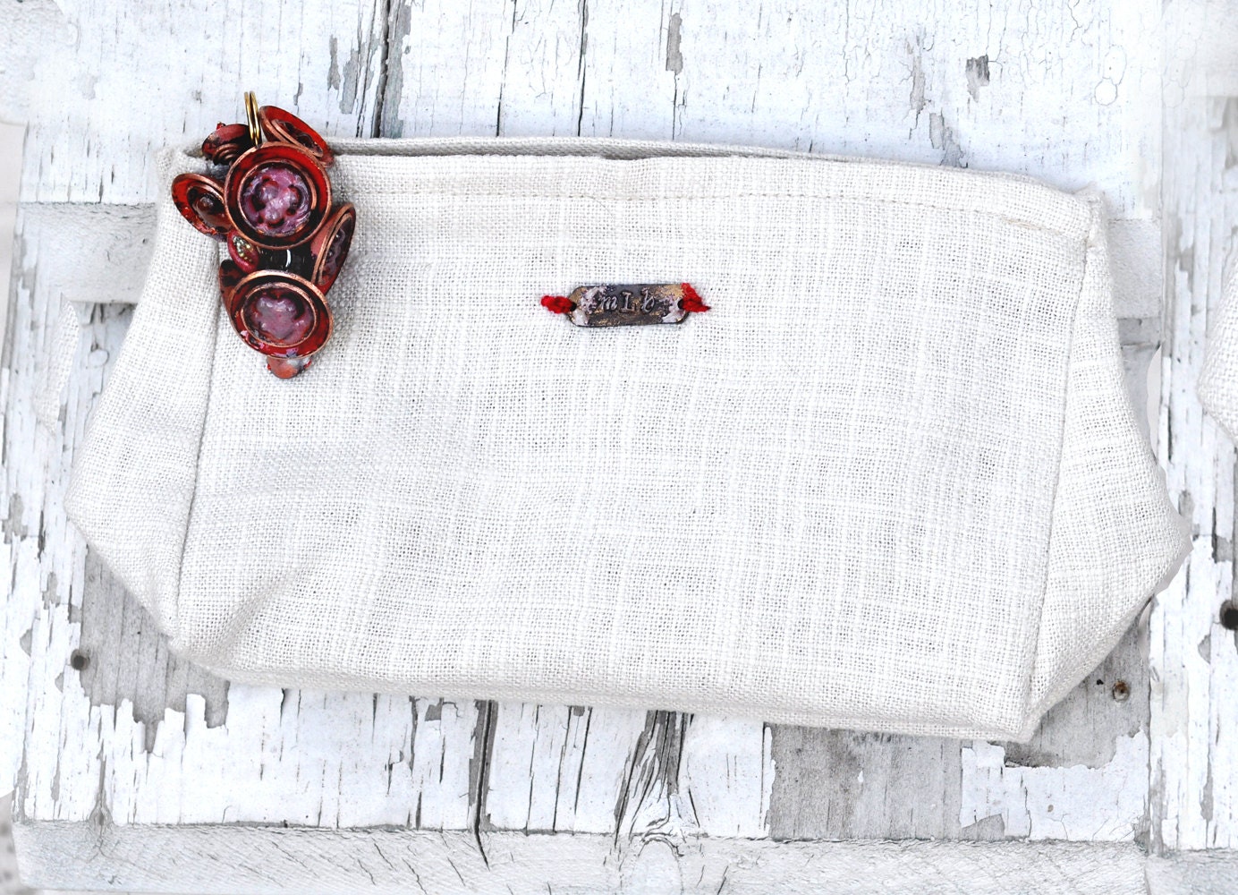 Handmade Canvas Pouch - Personalized Clutch - Grainsack Purse