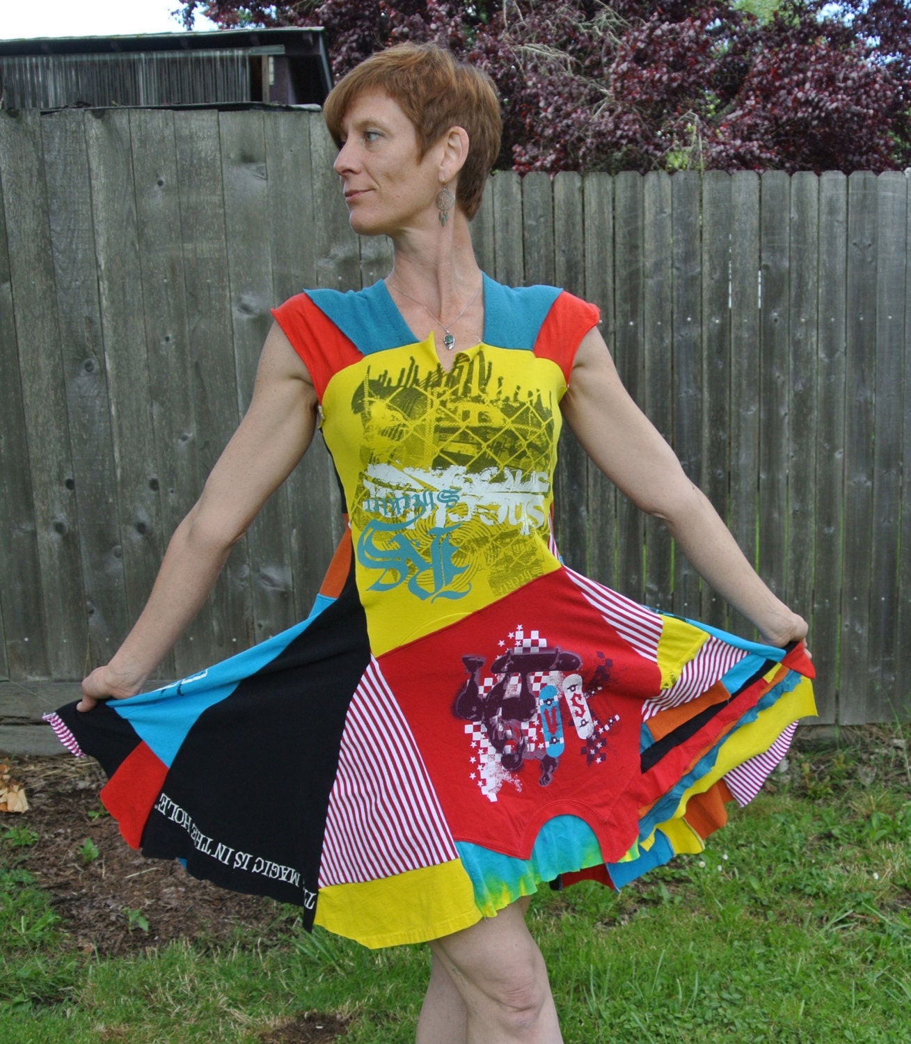 Womens Upcycled Skateboard Voodoo Dress