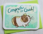 Graduation Card - Congrats to You Grad - Guinea Pig -  Notecard