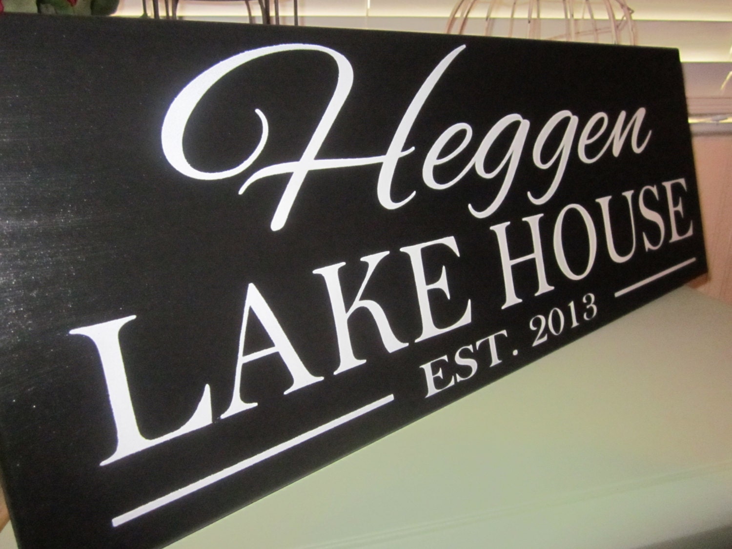 Custom Family Name Wood Sign Lake House Sign Cabin Sign Shore HouseThank you gift personalized Christmas Present
