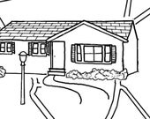 Housewarming Custom Hand Drawn Map