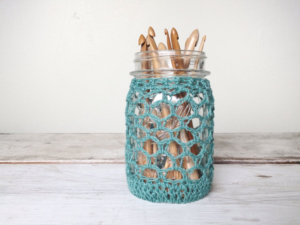 Crochet Lace Mason Jar