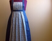 Blue Scroll Regency Inspired Apron - Reserved for Nicole