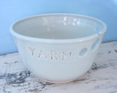 Yarn Bowl Ceramic Light Blue