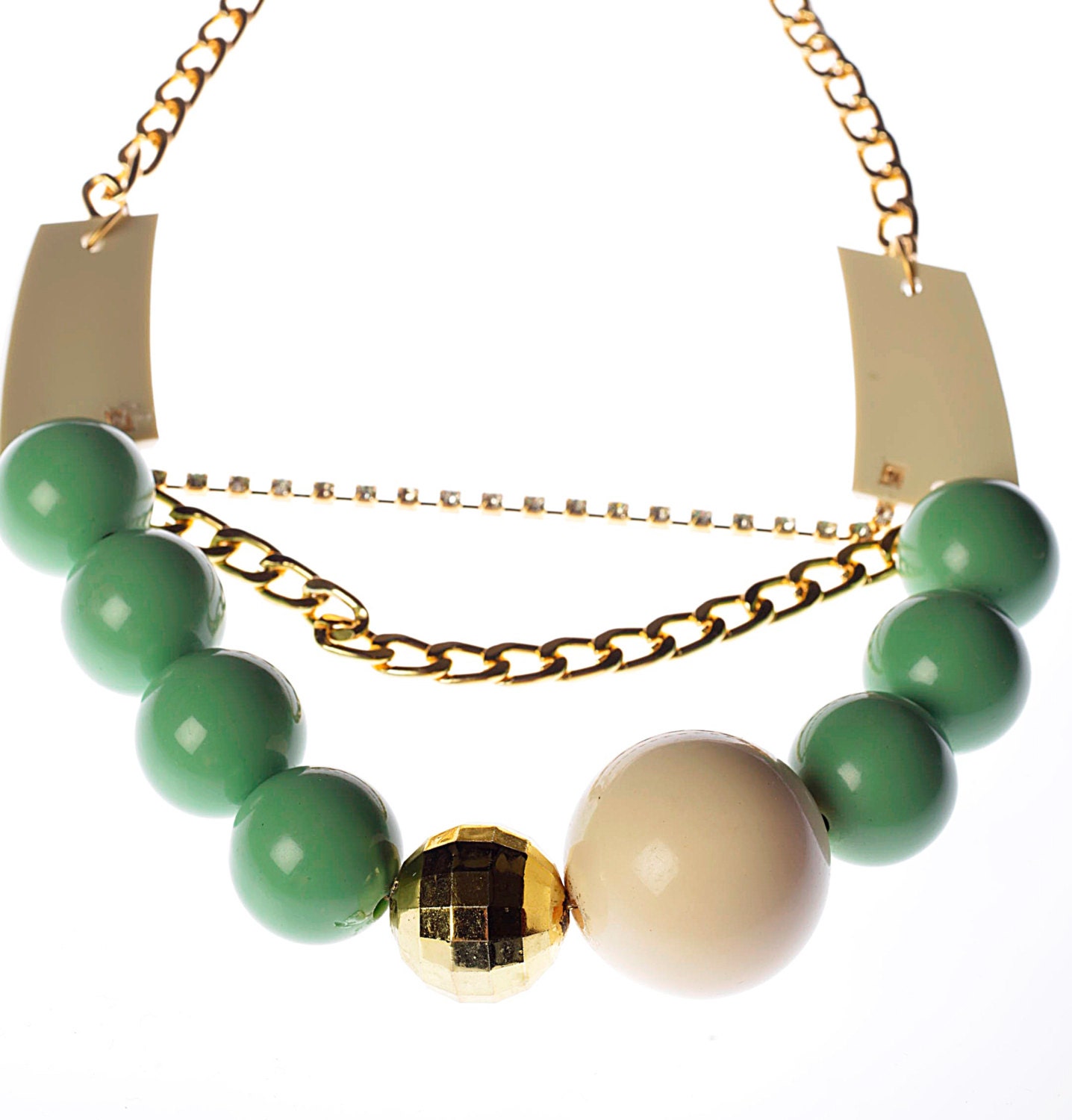 Grayed Jade Bubbles Necklace,Bib Necklace,Statement Necklace,Plexiglass Jewelry,Lasercut Acrylic