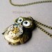 Owl Necklace Steampunk Jewelry