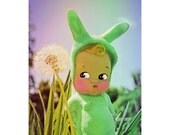 bunny boy print dandelion rainbow 4 x 6 FLUFFINESS RIVALRY