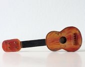 Vintage Tin Toy Ukulele, Czechoslovakia