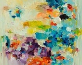 Fine Art Giclee PRINT 16x20 from original oil painting - Floating Clouds- wall decor wall art