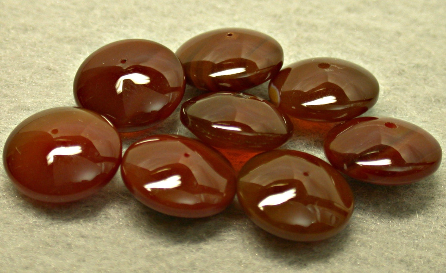 Vintage CARNELIAN Beads BROWN Carved Chinese ABACUS12mm pkg 8 cb206B