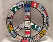 License Plate Peace Sign