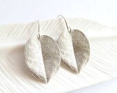 Medium Ohi'a leaf earrings - sterling silver leaf earrings, leaves, drop earrings, beach jewelry, made in hawaii