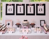 Little Lady Mary Jane Birthday Party - PRINTABLE ONLY - Banner, Toppers, Tags, Invitation and more Il_170x135