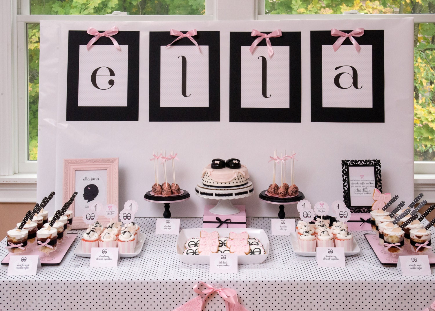 Little Lady Mary Jane Birthday Party - PRINTABLE ONLY - Banner, Toppers, Tags, Invitation and more Il_570xn