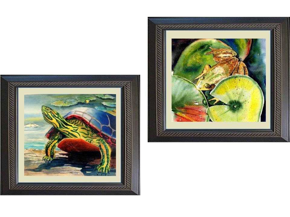 Bluegill fish Watercolor 8X10 Cottage Decor print by artist Barry Singer