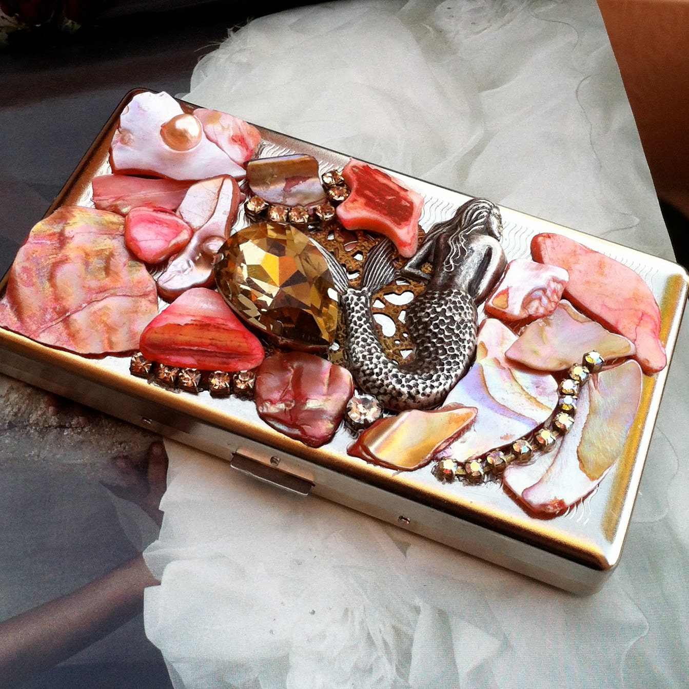 Mermaid on the Rocks- Cigarette Case-ID Wallet