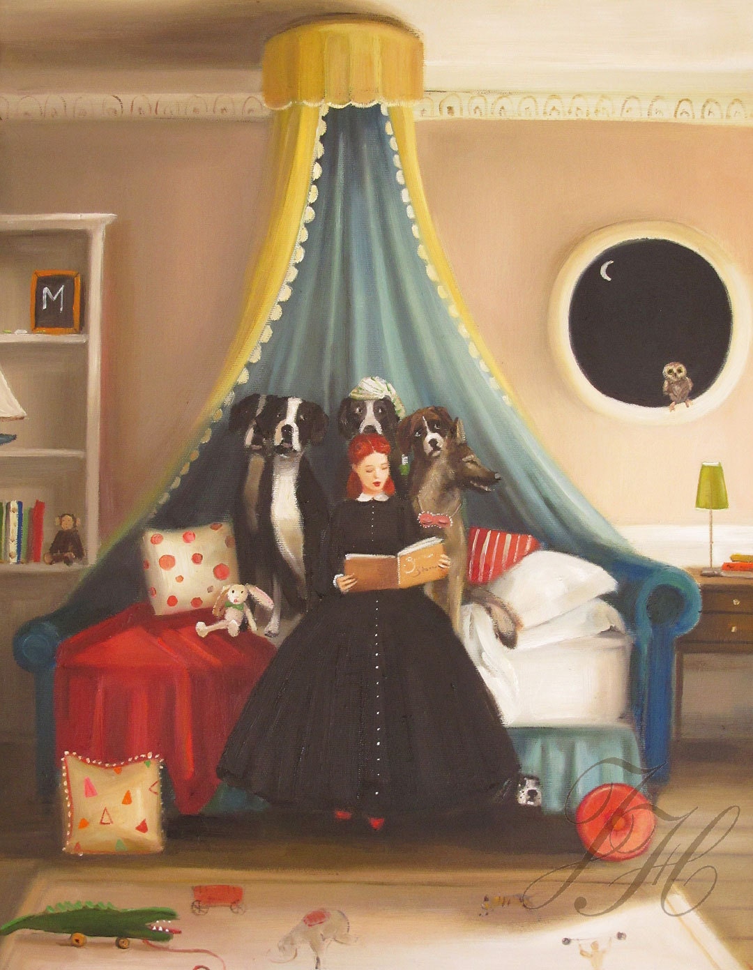 Miss Moon Was A Dog Governess. Lesson Six:  Don't Be Afraid Of The Dark.  The Creatures Of The Night Are ......