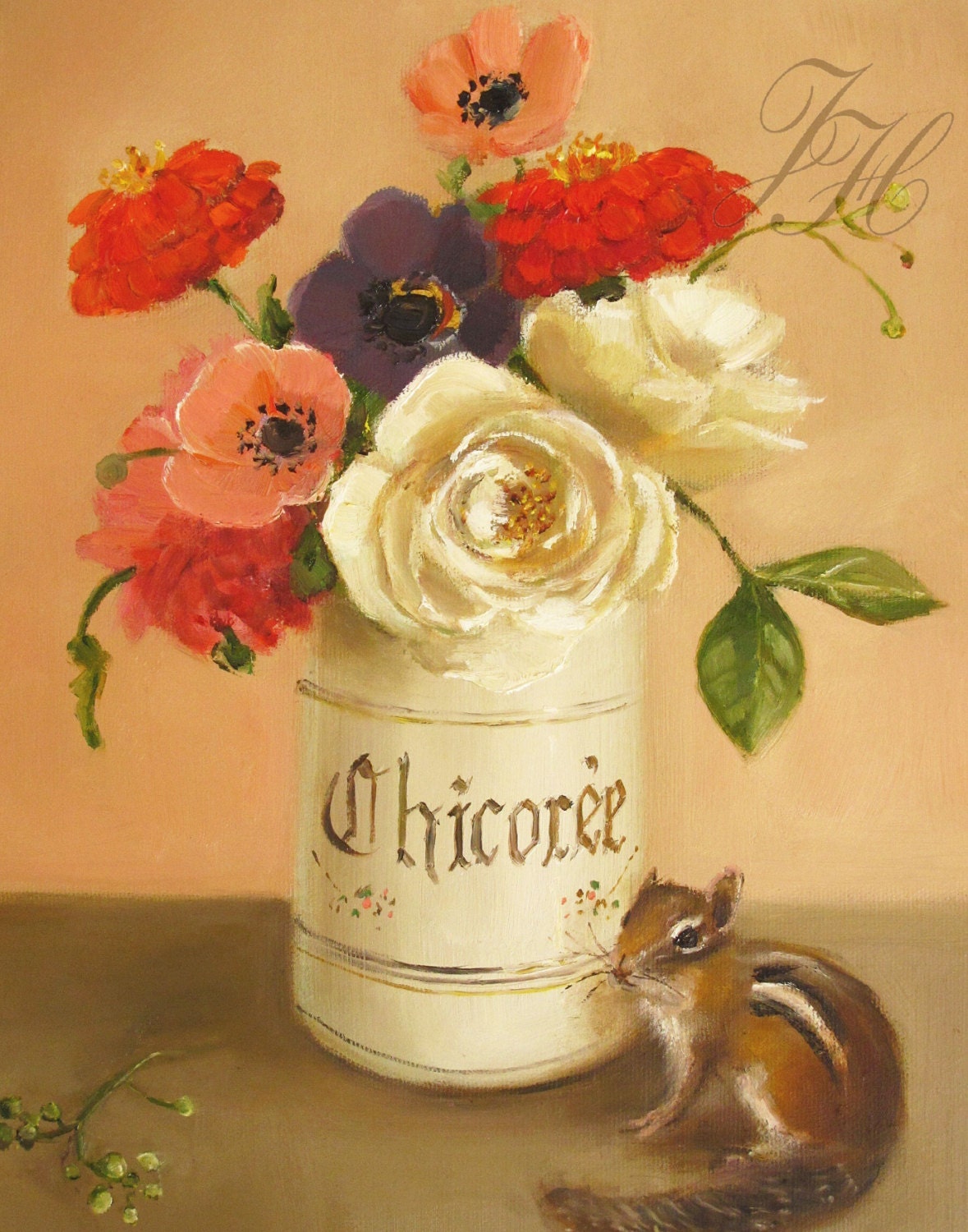 Still Life- Chicoree Tin- Art Print